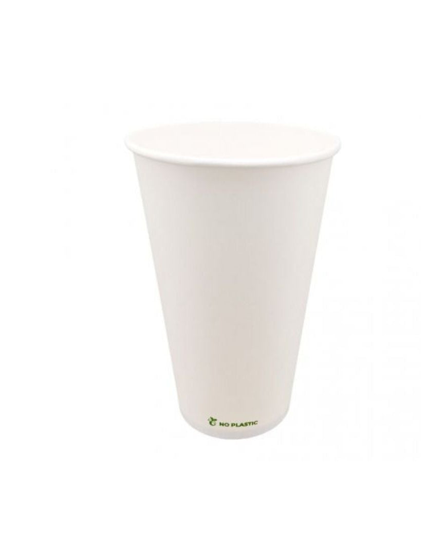 Vasos de papel Water Based Blancos 500ml (16Oz) Ø90mm (1.000 uds)