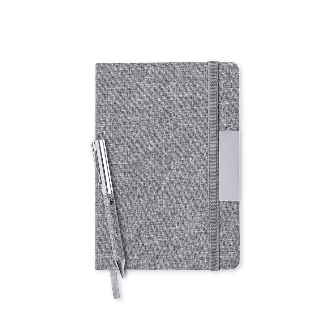 Set de Bloc y Bolígrafo en RPET con Estuche Elegante