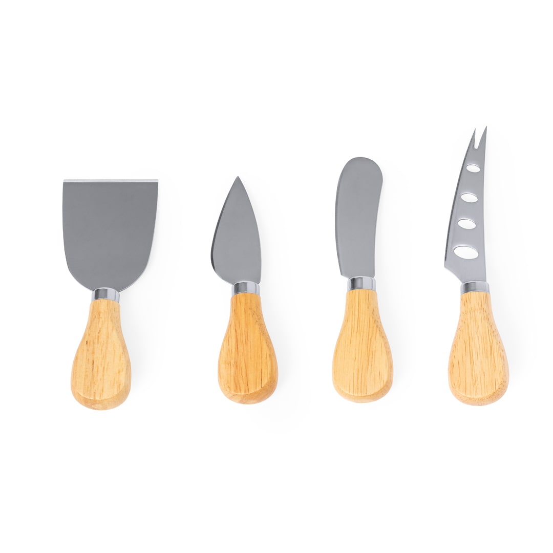 Set de cuchillos 4 piezas – Madera y Acero Inox