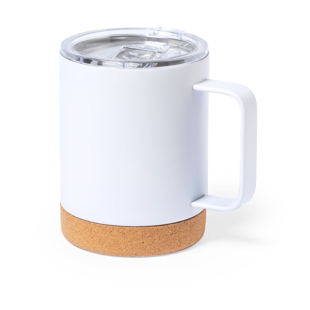 Taza térmica para café blanca