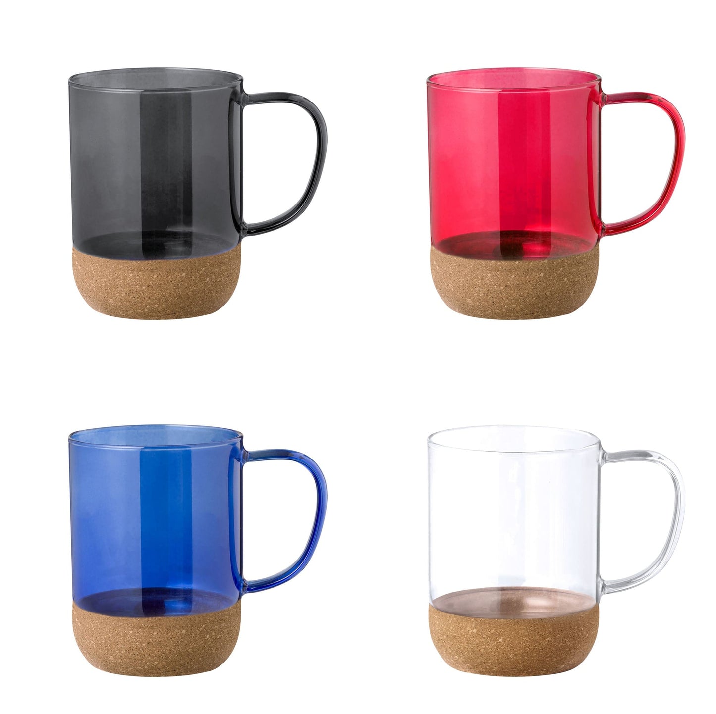 Taza reutilizable de cristal y corcho