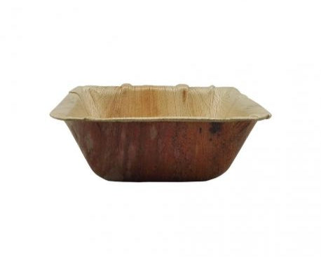 Bols carrés en feuille de palmier 130 x 130 mm (100 pièces)