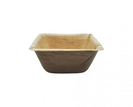 Square Palm Leaf Bowls 65 x 65mm (100 pcs)