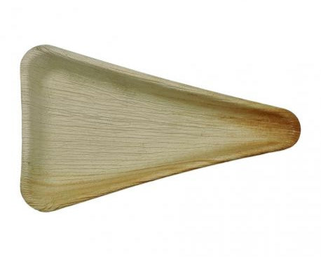 Platos catering de hoja de Palma Triangulares 250 x 140mm (100 uds)