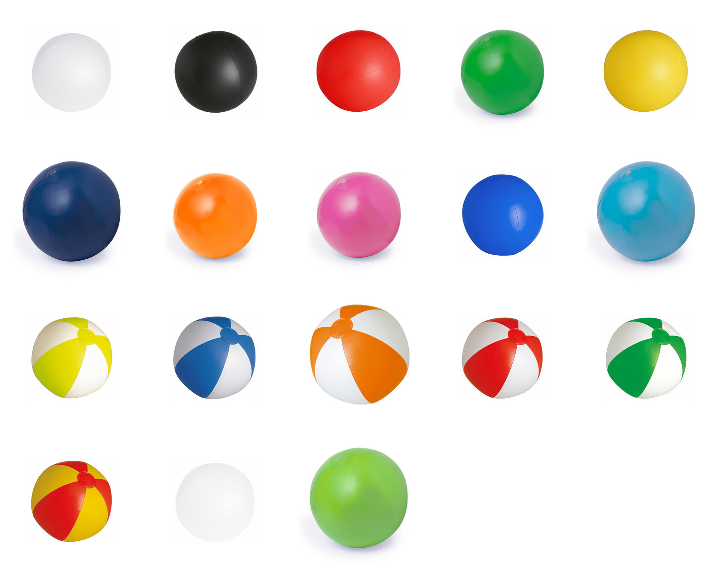 Single-color and two-color inflatable ball
