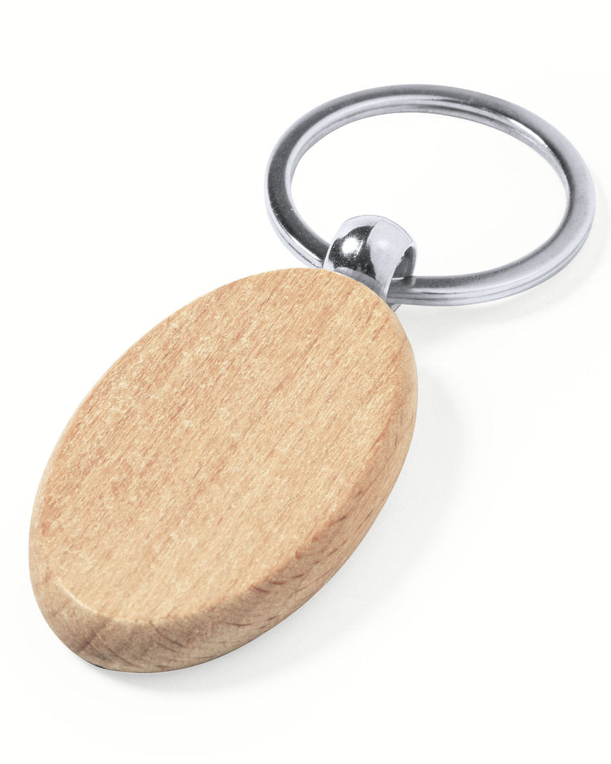 llavero de madera natural