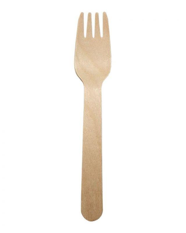 Tenedor de madera encerada 160mm (2.000 uds)