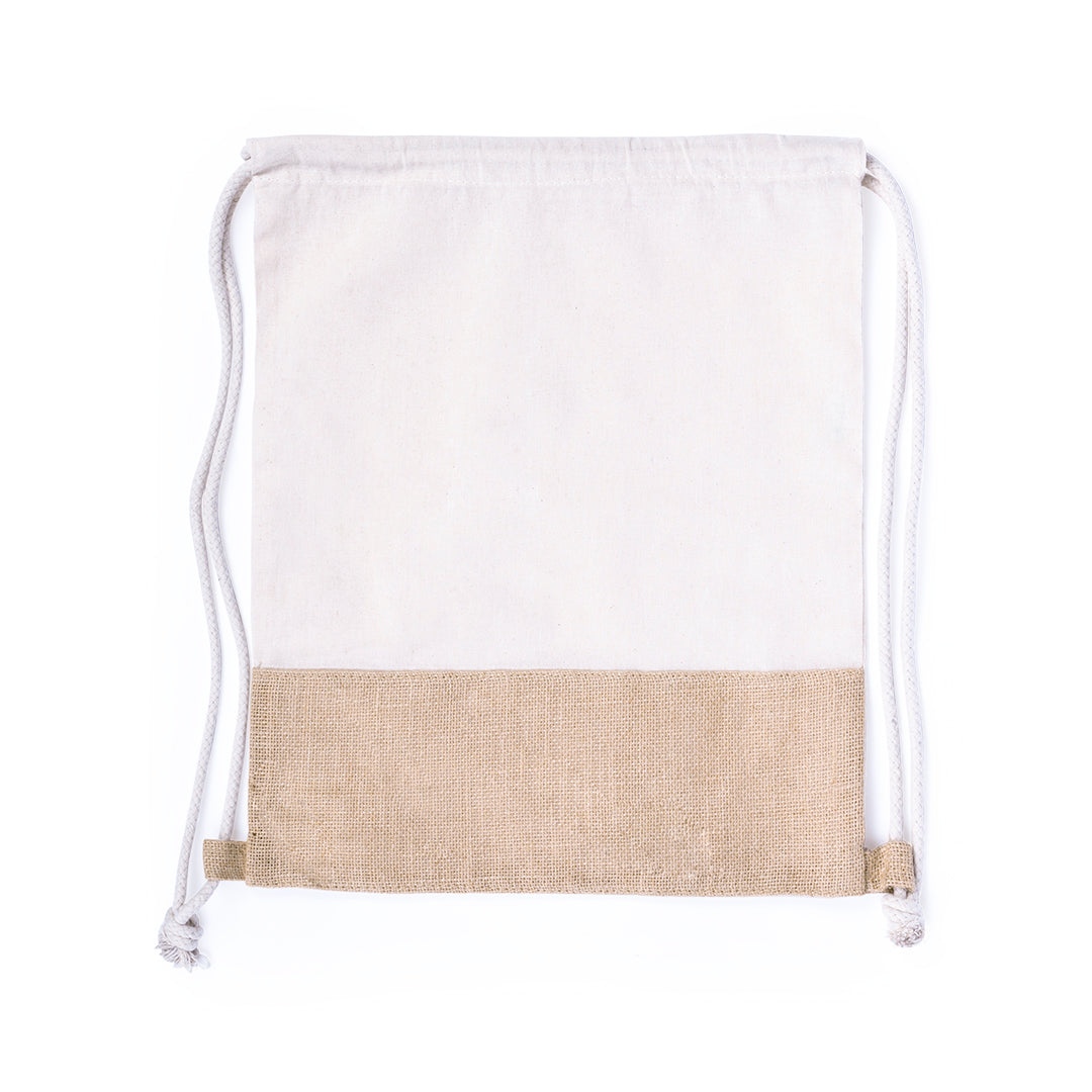 Sac à dos nature en coton et jute