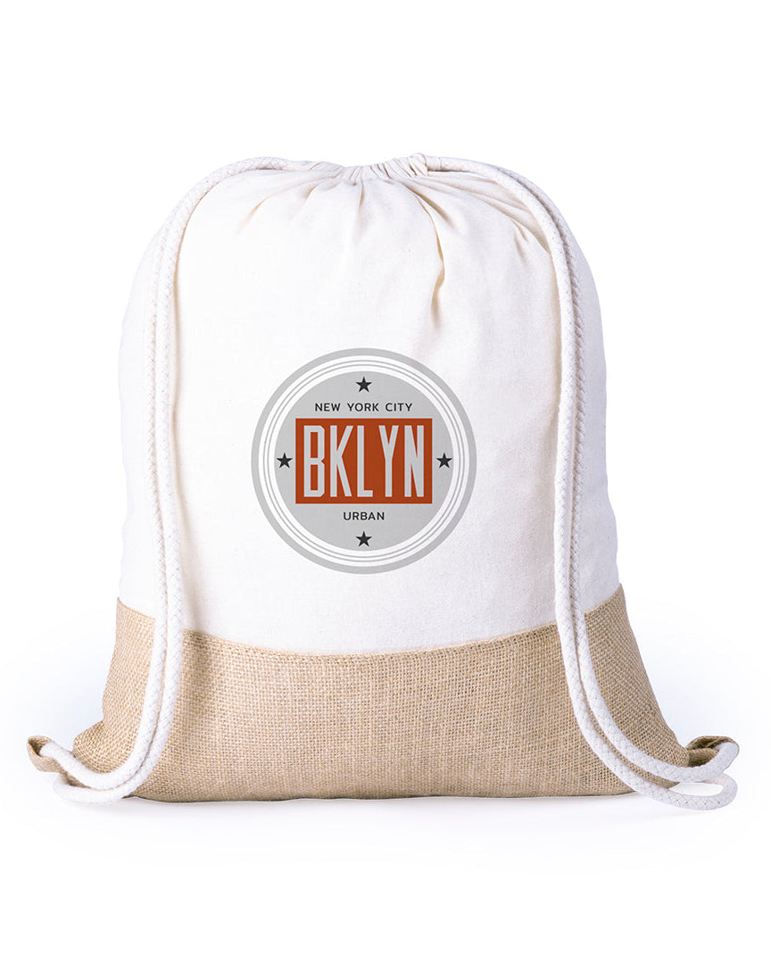Sac à dos nature en coton et jute