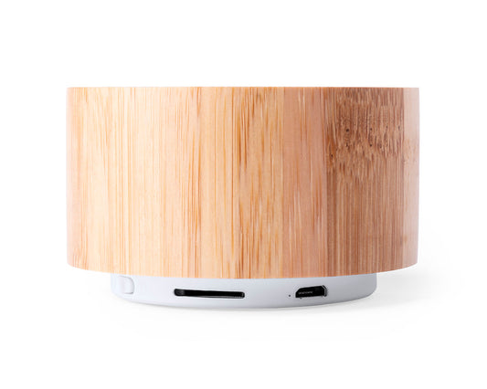 Speaker with bamboo body