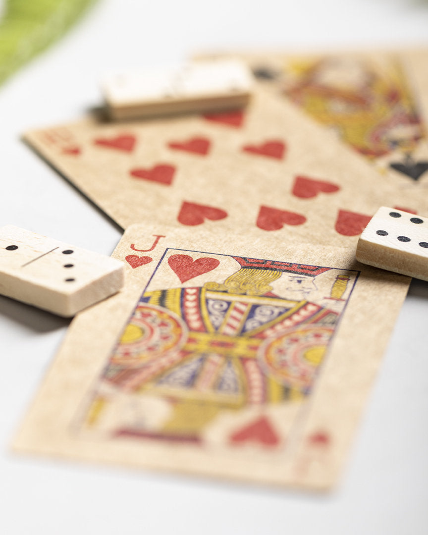 Card and domino game set