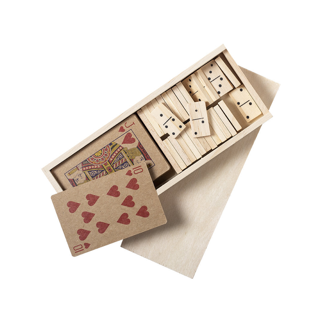 Card and domino game set