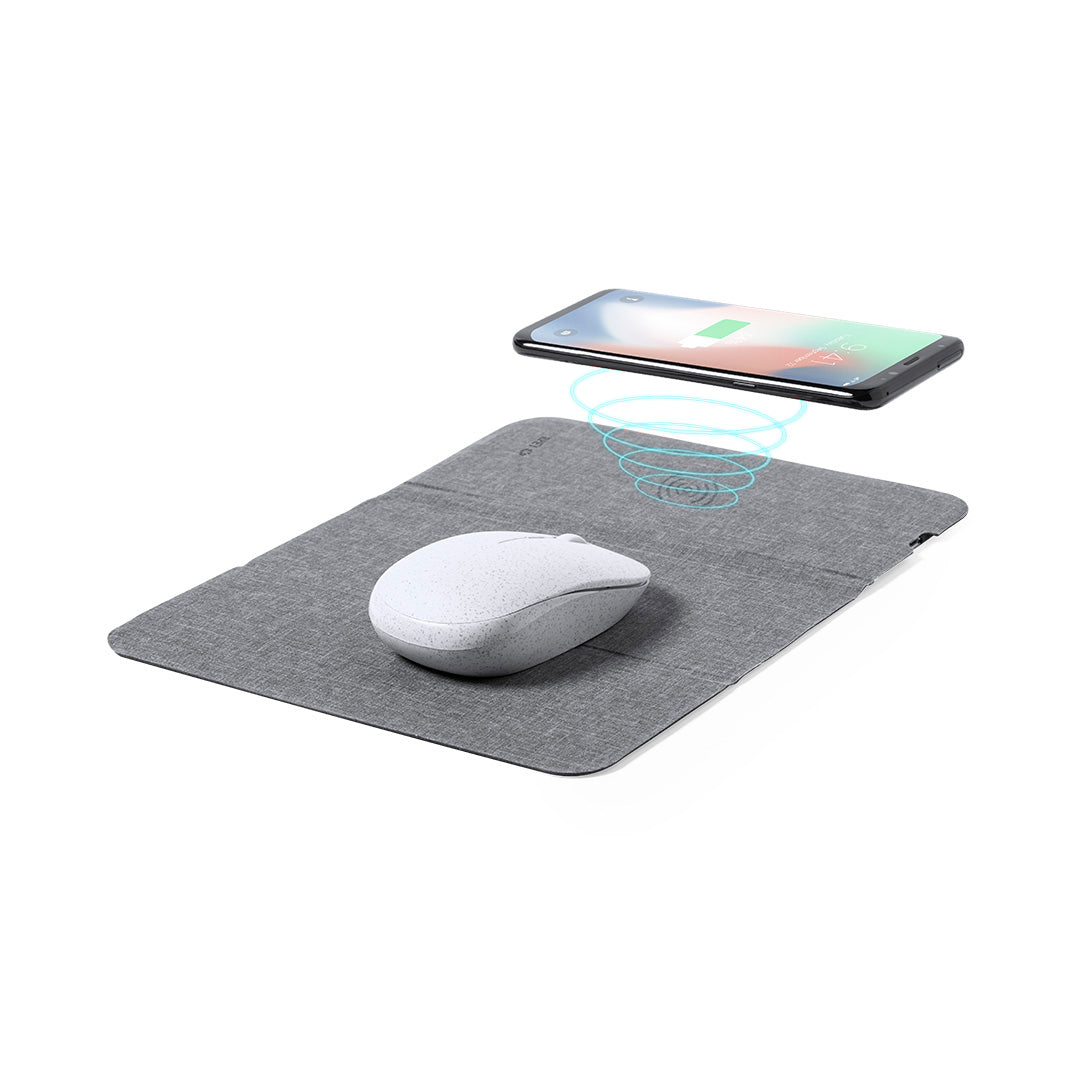 Alfombrilla Plegable con cargador inalámbrico y soporte para smartphone