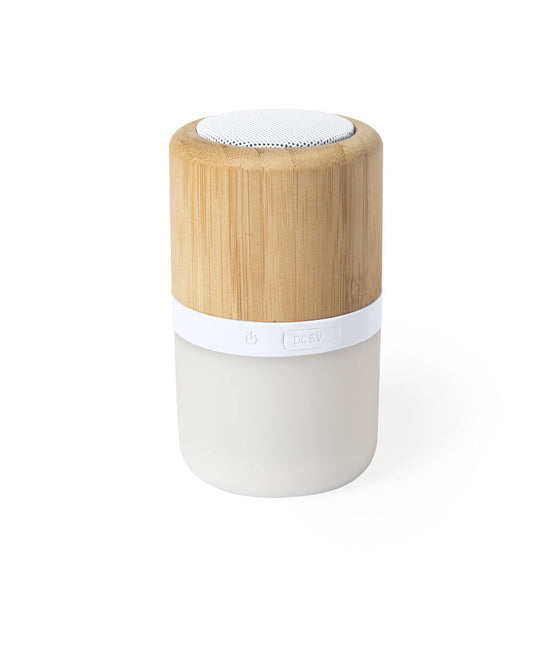 Altavoz LED Inteligente con Conexión Bluetooth y Carcasa de Bambú