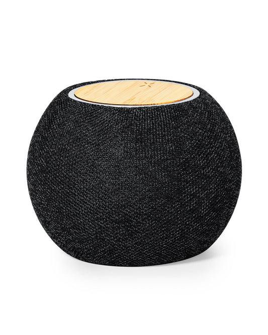Altavoz con Carga Qi 15W, Bluetooth y Diseño en Bambú y RPET