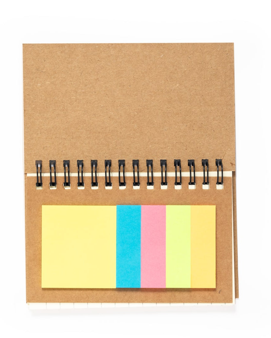 Bloc de notas con anillas de cartón reciclado