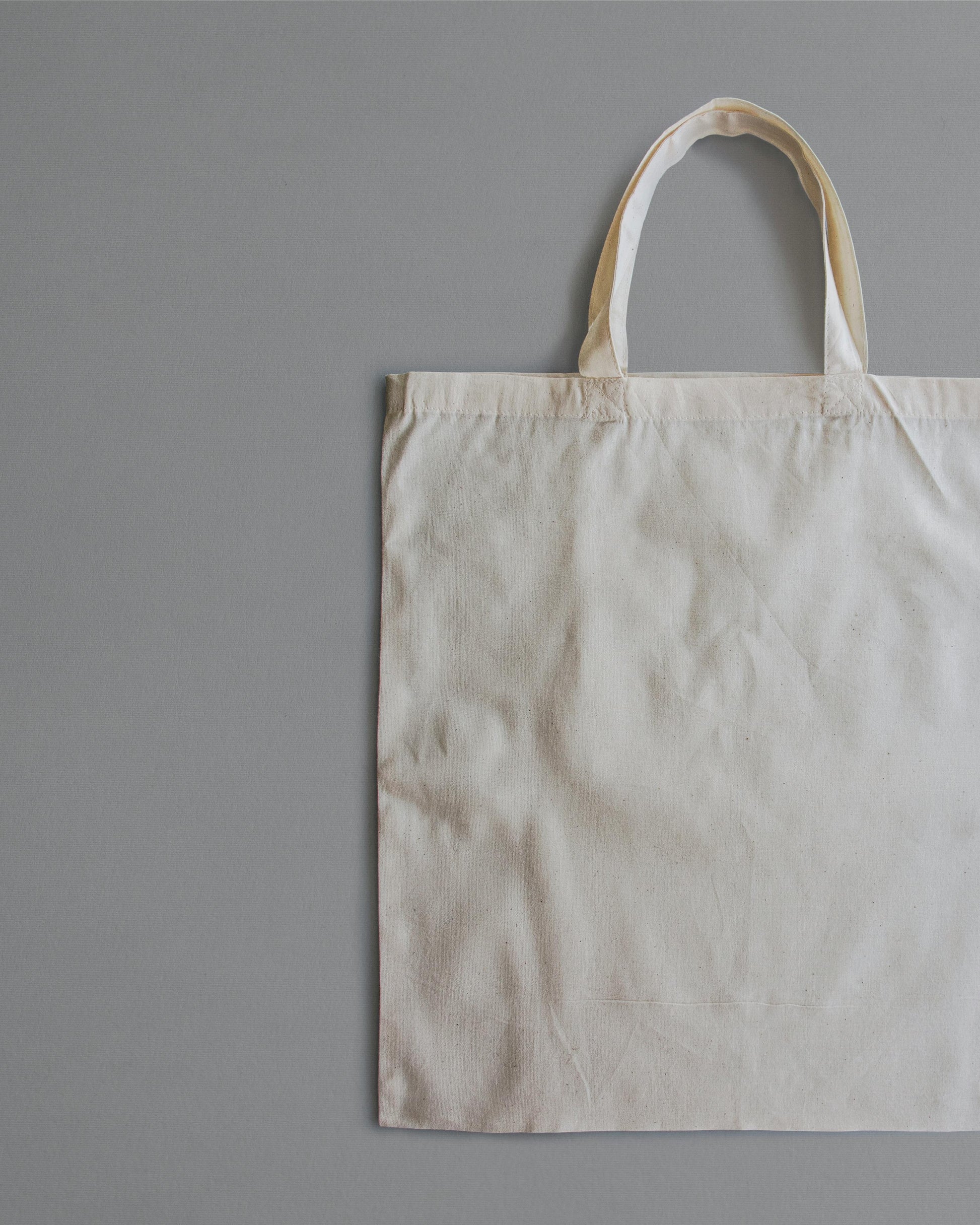 Bolsa de algodón de asa corta