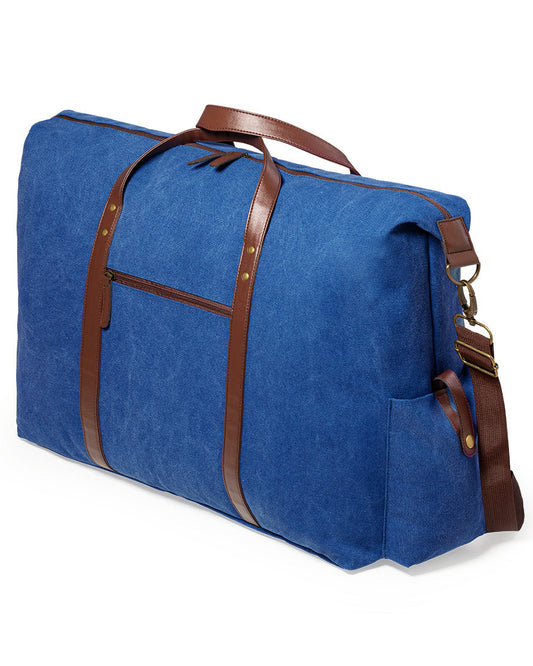Bolso de canvas con asas en polipiel y bandolera ajustable