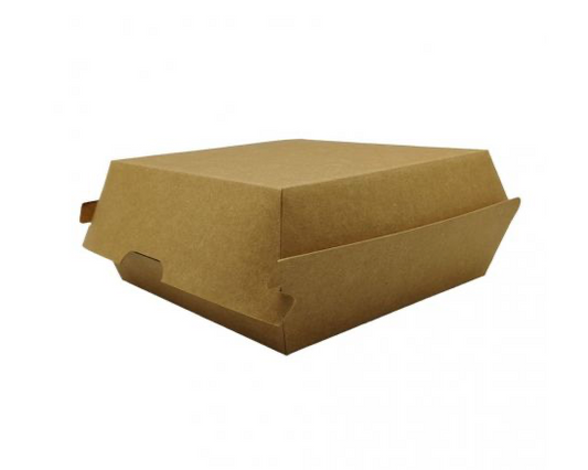 Full Kraft Burger Menu Boxes 170 x 170 x 80mm (150 units)