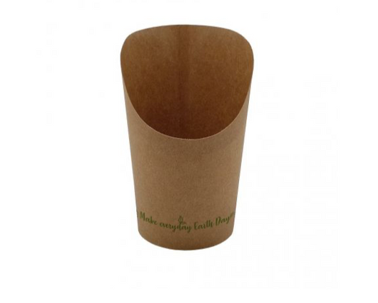 Scoop Kraft para wrapp y fritos 12Oz 60 x 118mm "Make everyday earth day" (1.000 uds)
