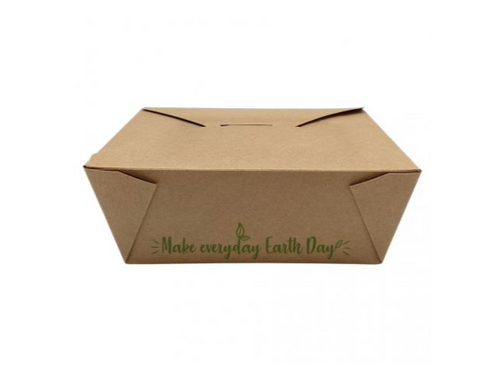 Take-Away Containers 197 x 140 x 65mm "Make everyday earth day" (200 units)