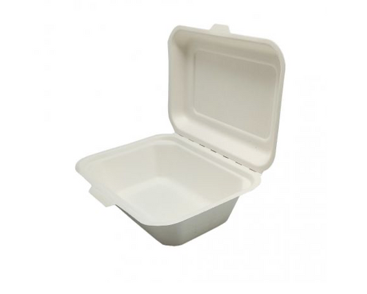 Sugarcane fiber packaging for hot dogs and snacks, 180 x 135 mm (500 units)