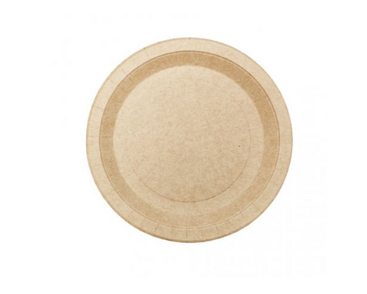 Plato cartón kraft Ø18cm (300 uds)