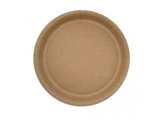 Platos de cartón Kraft 170mm (40PAQx10uds: 400 uds)