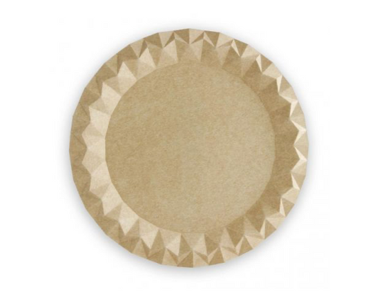 Platos de cartón Kraft 180mm (600 uds)