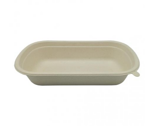 Envases de fibra de caña de azúcar 1 compartimento 750ml 229 x 134 x 44mm (500 uds)