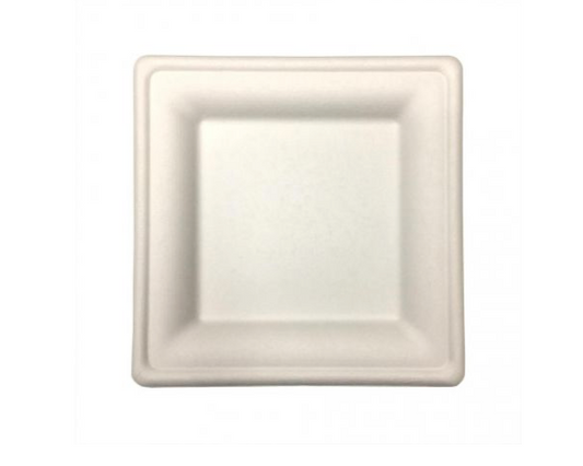 Platos de fibra de caña de azúcar Cuadrados 160 x 160 x 15mm (500 uds)