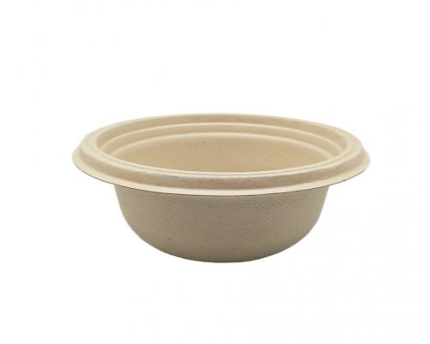 Bol rond anti-fuite en bagasse de 500 ml (600 unités)