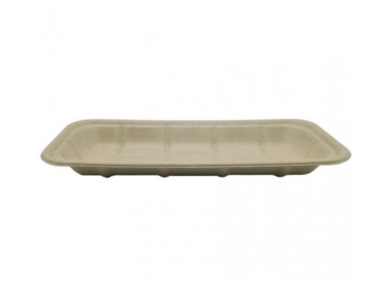 Rectangular wheat fiber trays 260 x 115 x 30mm (500 units)