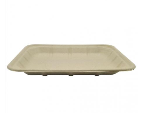 Rectangular wheat fiber trays 225 x 165 x 25mm (500 units)