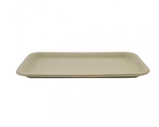 Rectangular wheat fiber trays 212 x 110 x 15mm (500 units)