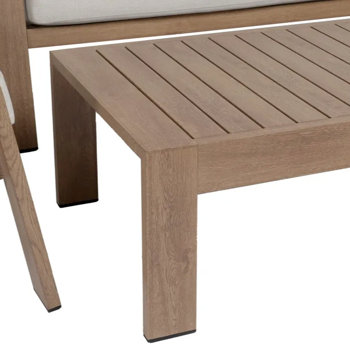 ENSEMBLE DE JARDIN EN ALUMINIUM BEIGE NATUREL 