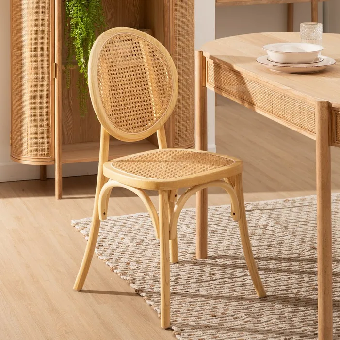 CHAISE DE SALON EN BOIS D'ORME NATUREL