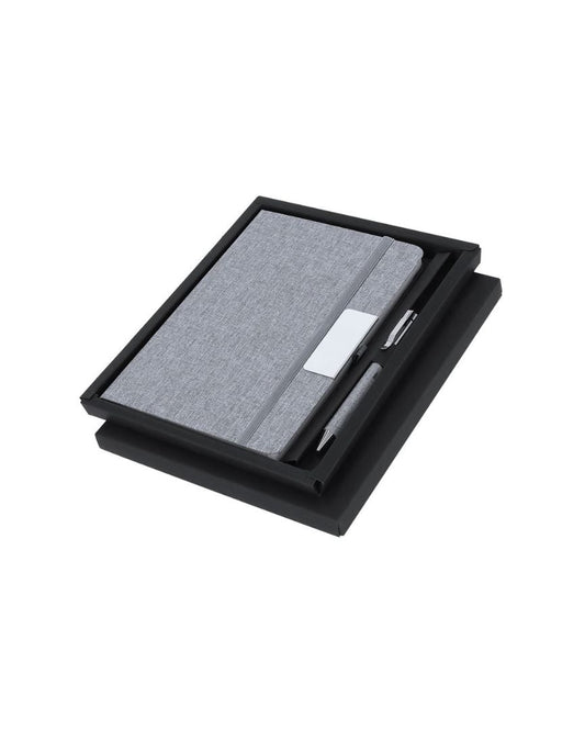 Set de Bloc y Bolígrafo en RPET con Estuche Elegante