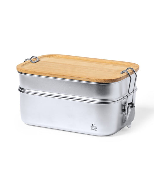Fiambrera 940 ml acero Inox reciclado – 2 compartimentos