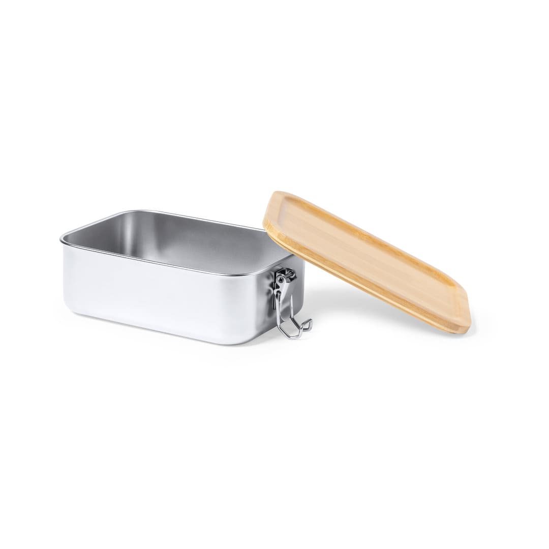 Fiambrera acero Inox 800 ml con tapa de bambú – Hermética