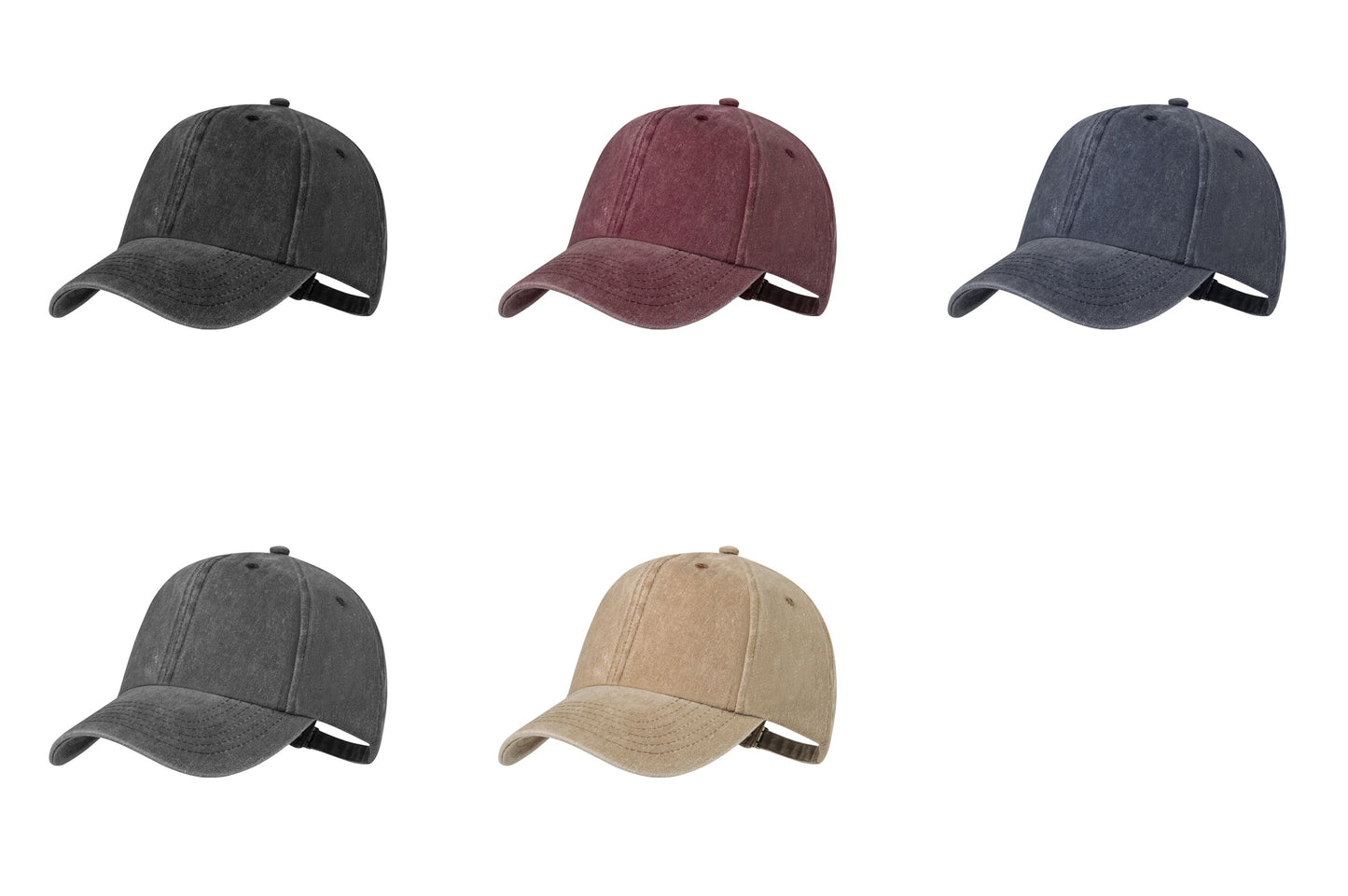 Gorra de Algodón 6 Paneles – Efecto Lavado y Cierre con Hebilla