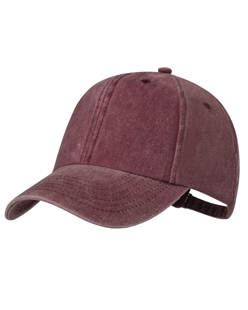 Gorra de Algodón 6 Paneles – Efecto Lavado y Cierre con Hebilla