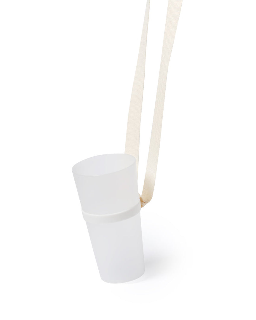 Lanyard portavasos de algodón y silicona