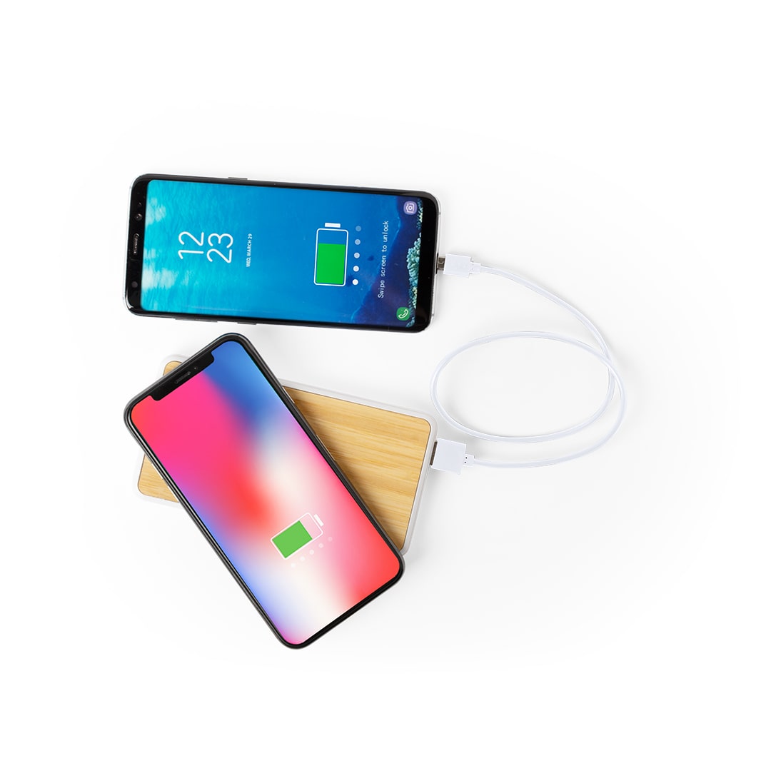 PowerBambú 8000 – Batería externa inalámbrica eco con doble USB