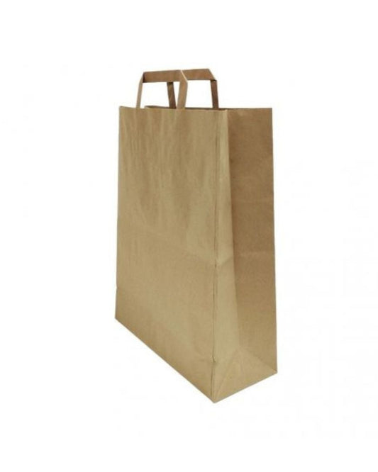 100% recycled Full Kraft paper bag 32 + 12 x 40cm (250 units)