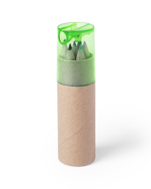 Set Ecológico de 7 Lápices con sacapuntas en estuche de cartón reciclado