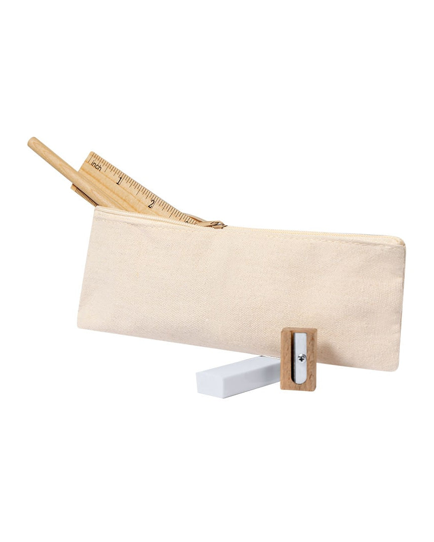 Set Escolar EcoBásico 4 Piezas con Estuche de Algodón