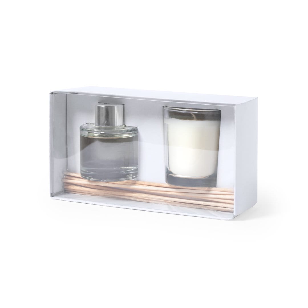 Set Aromático con Difusor y Vela – Jazmín y Vainilla
