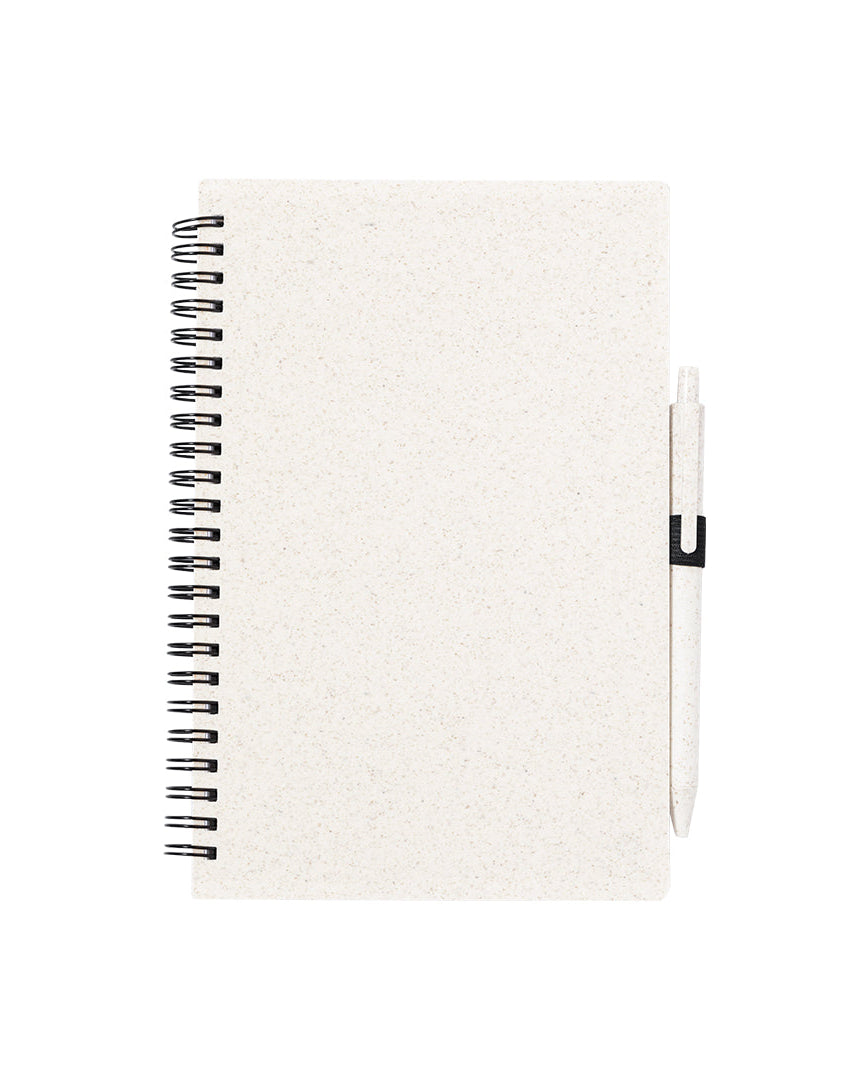 Set libreta y bolígrafo caña de trigo