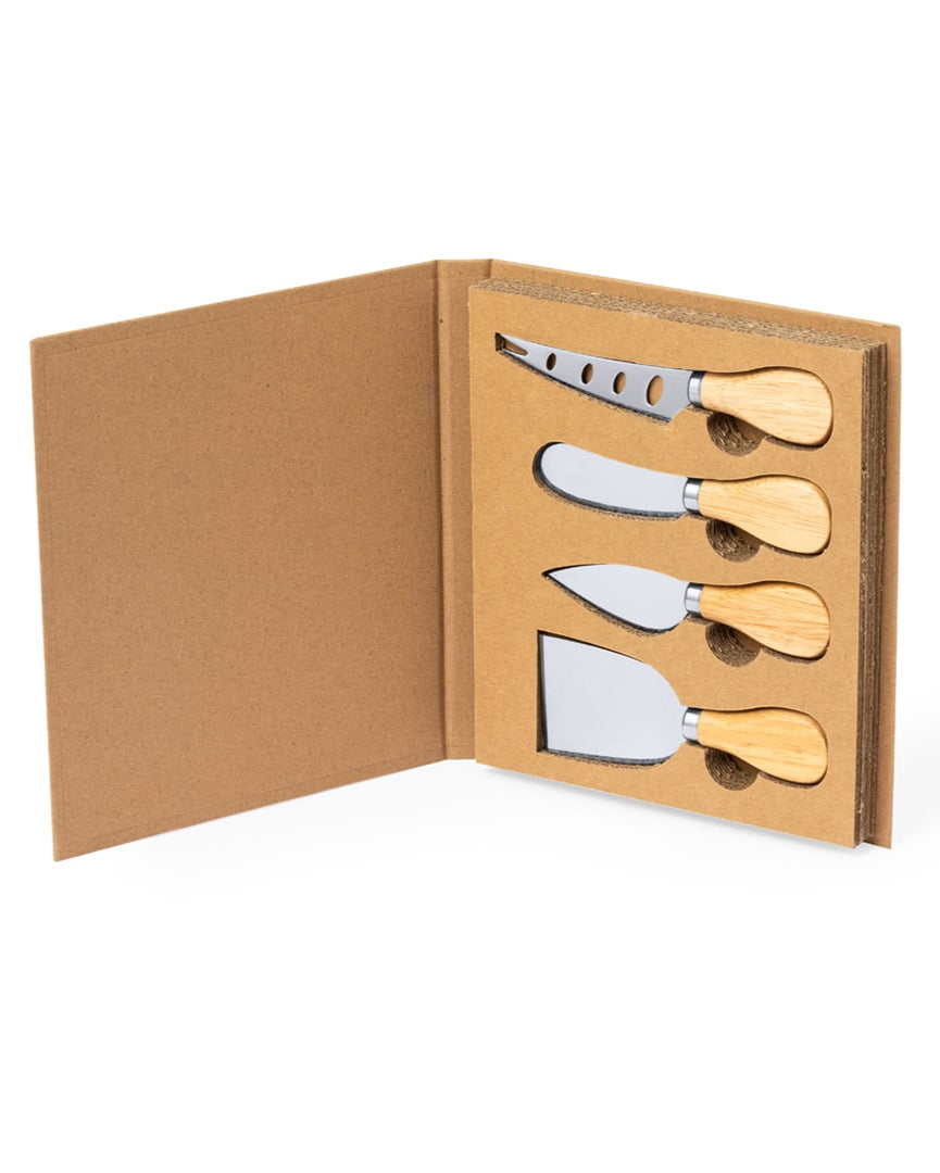 Set de cuchillos 4 piezas – Madera y Acero Inox